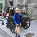 Harry by the Molly Malone statue, Busking in Temple Bar, Dublin, Ireland - 12th August 2019