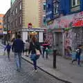 Walking past the graffiti shop, Busking in Temple Bar, Dublin, Ireland - 12th August 2019