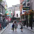 Isobel and the boys head into Temple Bar, Busking in Temple Bar, Dublin, Ireland - 12th August 2019