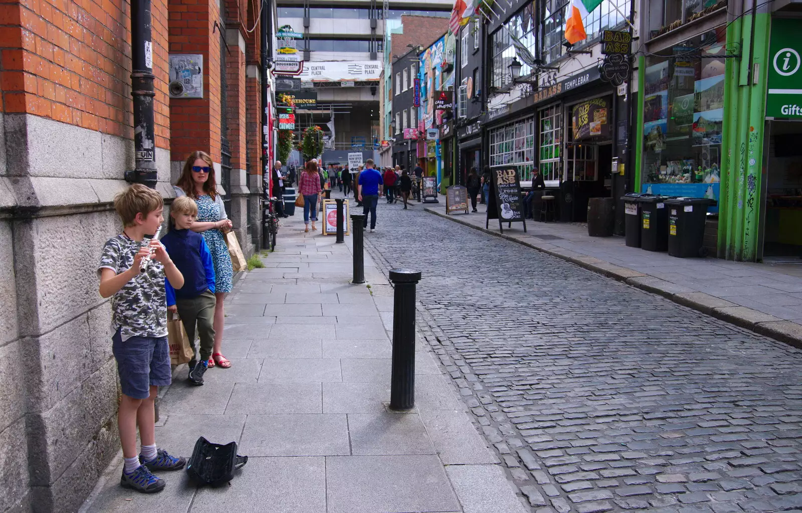 Fred on the flute, from Busking in Temple Bar, Dublin, Ireland - 12th August 2019