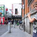 Fred busks flute in Temple Bar, Busking in Temple Bar, Dublin, Ireland - 12th August 2019