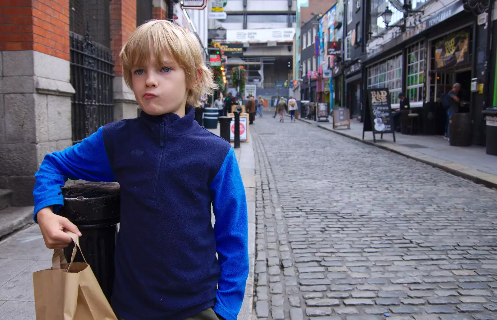 Harry's not impressed, from Busking in Temple Bar, Dublin, Ireland - 12th August 2019