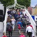 The Ha'penny Bridge across the Liffey, Busking in Temple Bar, Dublin, Ireland - 12th August 2019