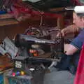 A repair shop with a Singer sewing machine, Busking in Temple Bar, Dublin, Ireland - 12th August 2019