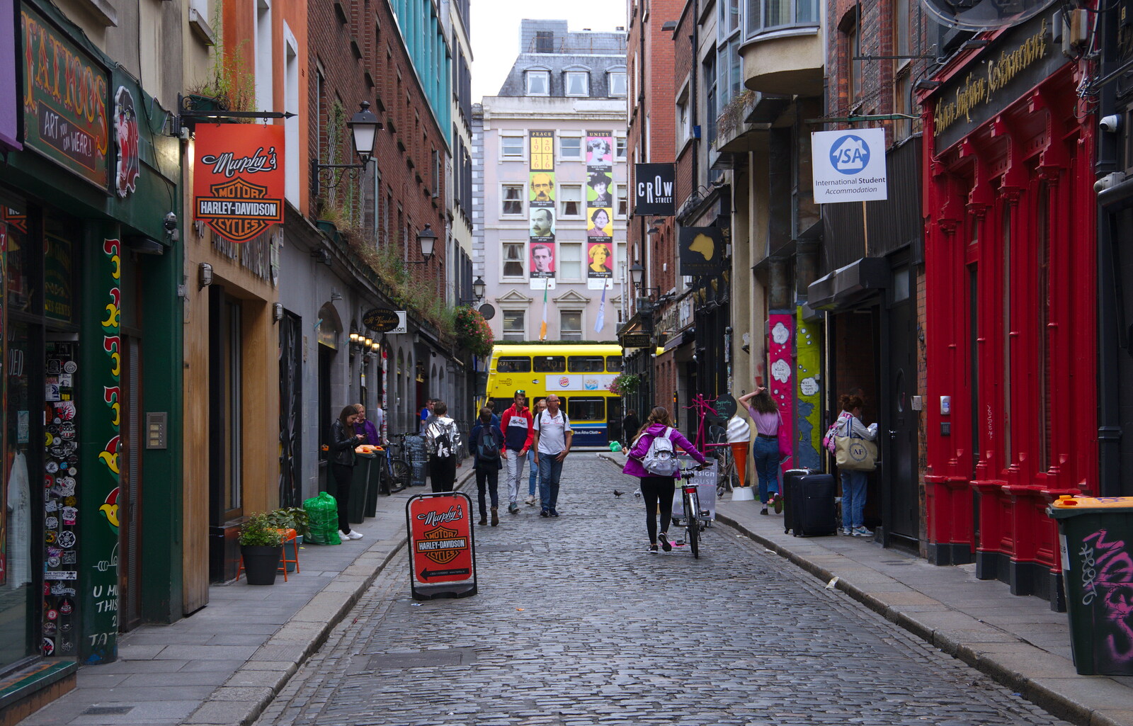 More Temple Bar streets from Busking in Temple Bar, Dublin, Ireland - 12th August 2019