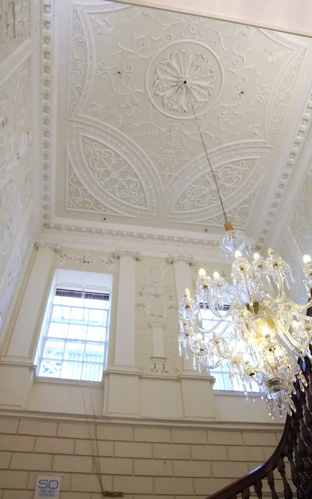 Impressive plasterwork and chandelier, from Busking in Temple Bar, Dublin, Ireland - 12th August 2019