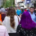 Very purple hair on Grafton Street, Busking in Temple Bar, Dublin, Ireland - 12th August 2019