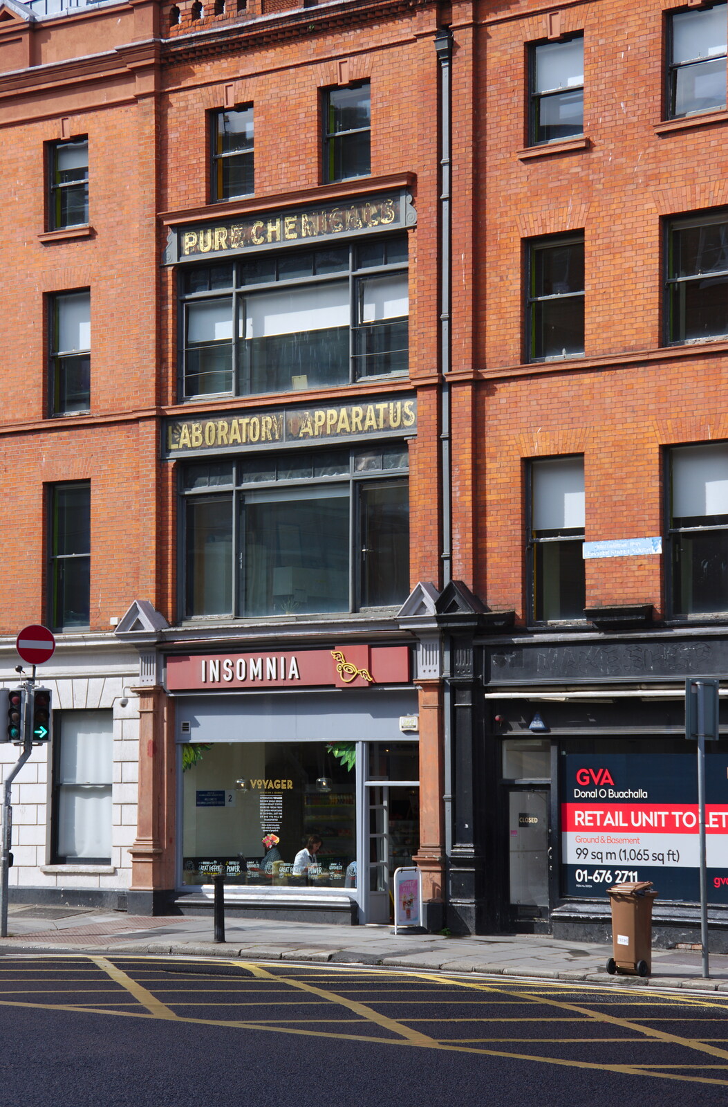 A former laboratory apparatus shop from Busking in Temple Bar, Dublin, Ireland - 12th August 2019