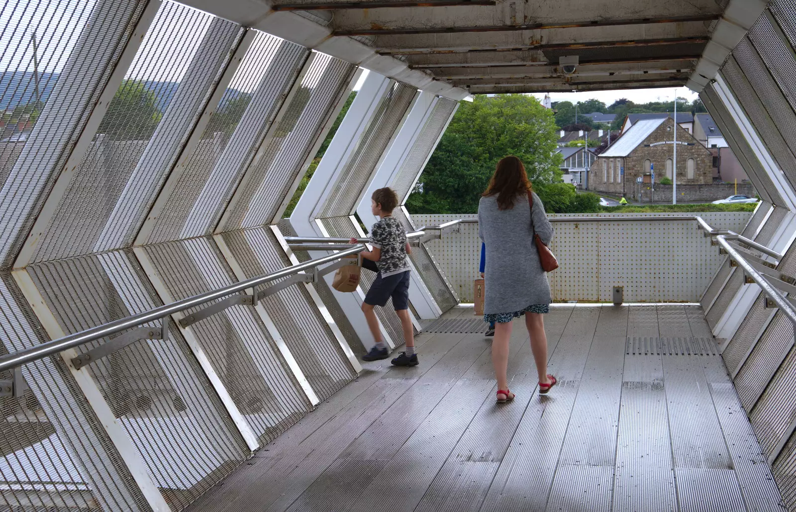 On the footbridge at Booterstown, from Busking in Temple Bar, Dublin, Ireland - 12th August 2019