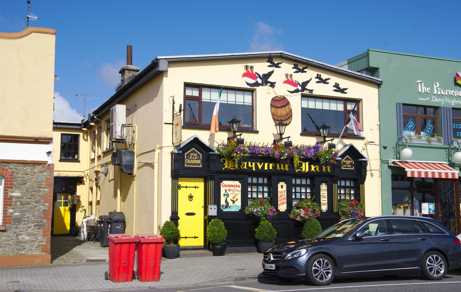 The colourful Bayview Inn from The Fleadh Cheoil na hÉireann, Droichead Átha, Co. Louth, Ireland - 13th August 2019