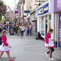 Girls in pink and white skirts claim the seats, The Fleadh Cheoil na hÉireann, Droichead Átha, Co. Louth, Ireland - 13th August 2019