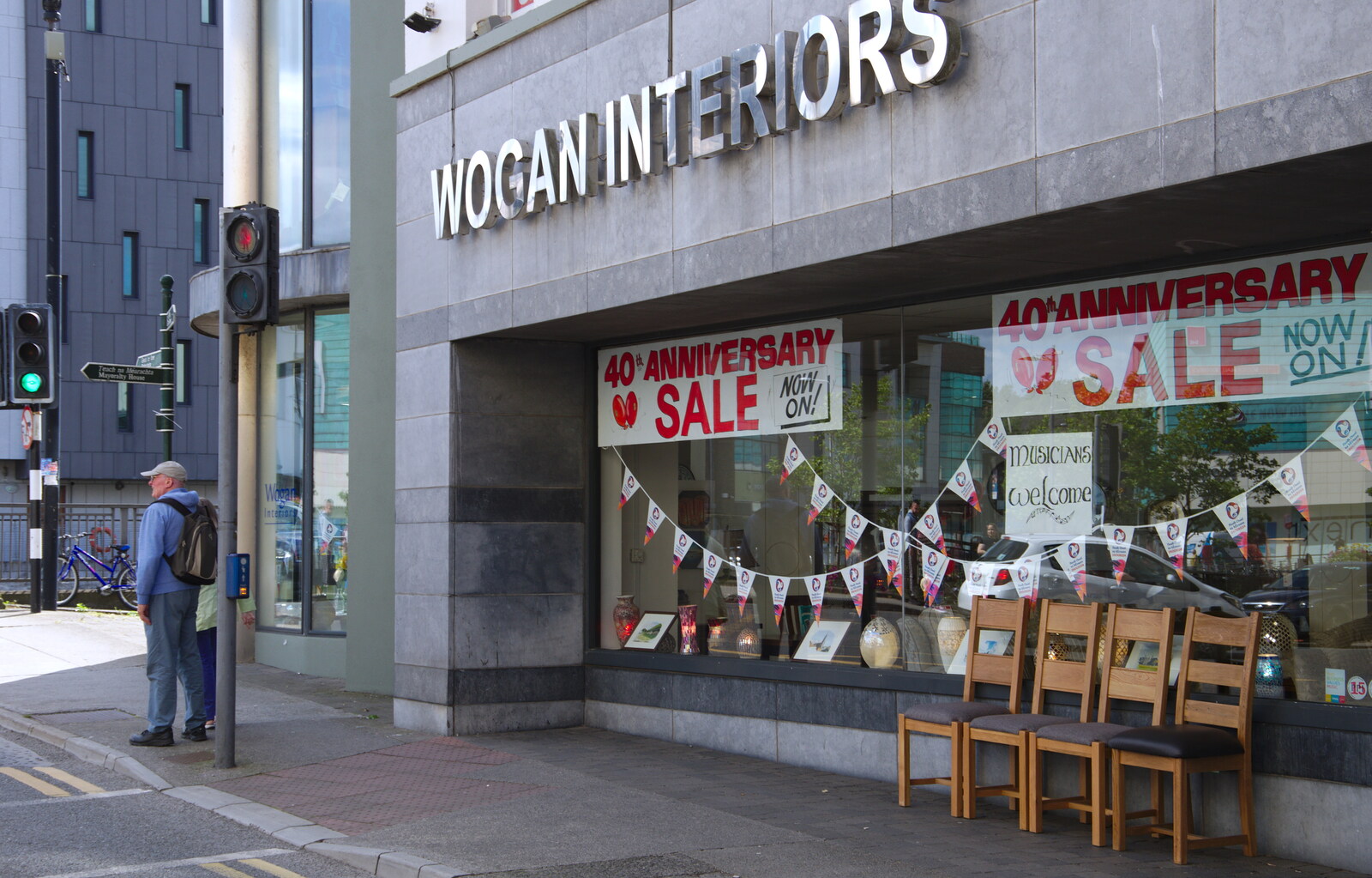 The excellently-named Wogan Interiors from The Fleadh Cheoil na hÉireann, Droichead Átha, Co. Louth, Ireland - 13th August 2019