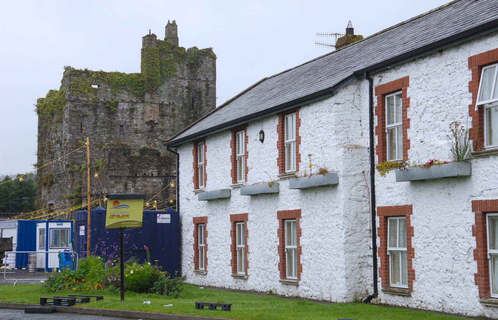 Carlingford houses from The Giant's Causeway, Bushmills, County Antrim, Northern Ireland - 14th August 2019