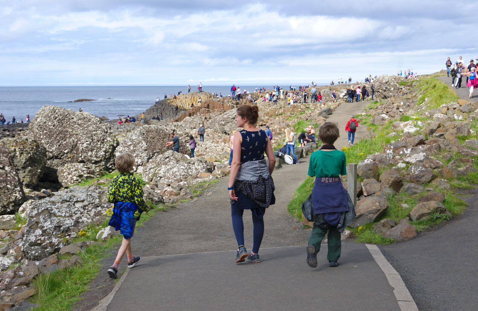 We reach the Giant's Causeway from The Giant's Causeway, Bushmills, County Antrim, Northern Ireland - 14th August 2019