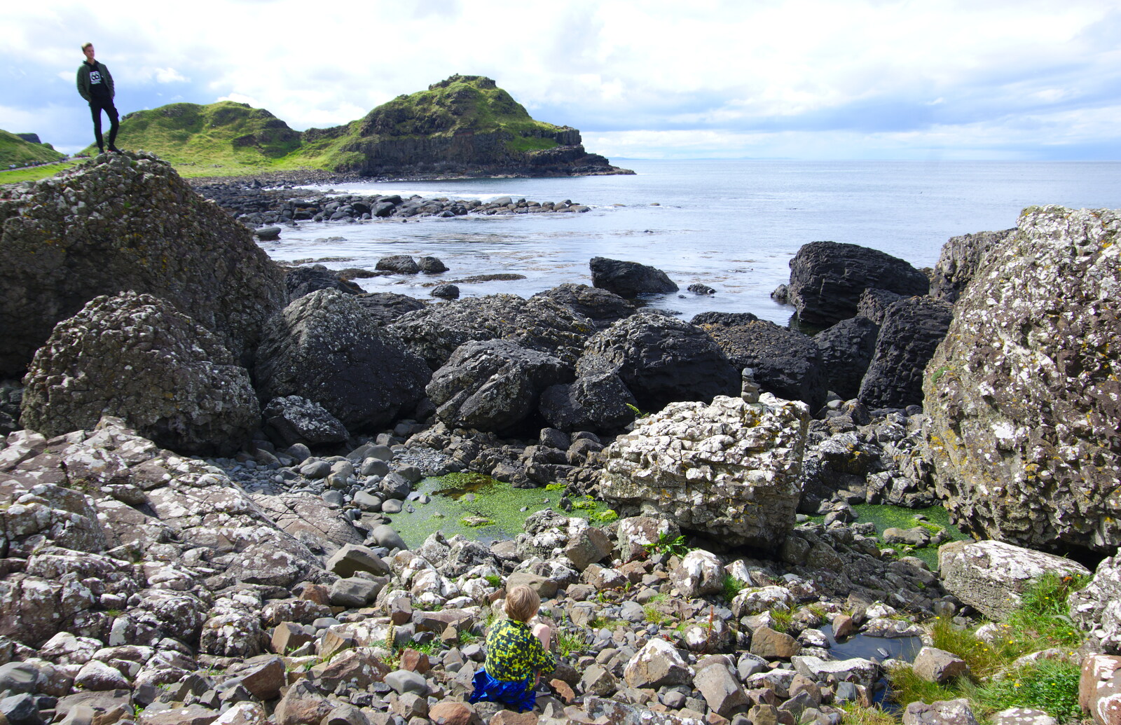 Harry is almost camouflaged from The Giant's Causeway, Bushmills, County Antrim, Northern Ireland - 14th August 2019