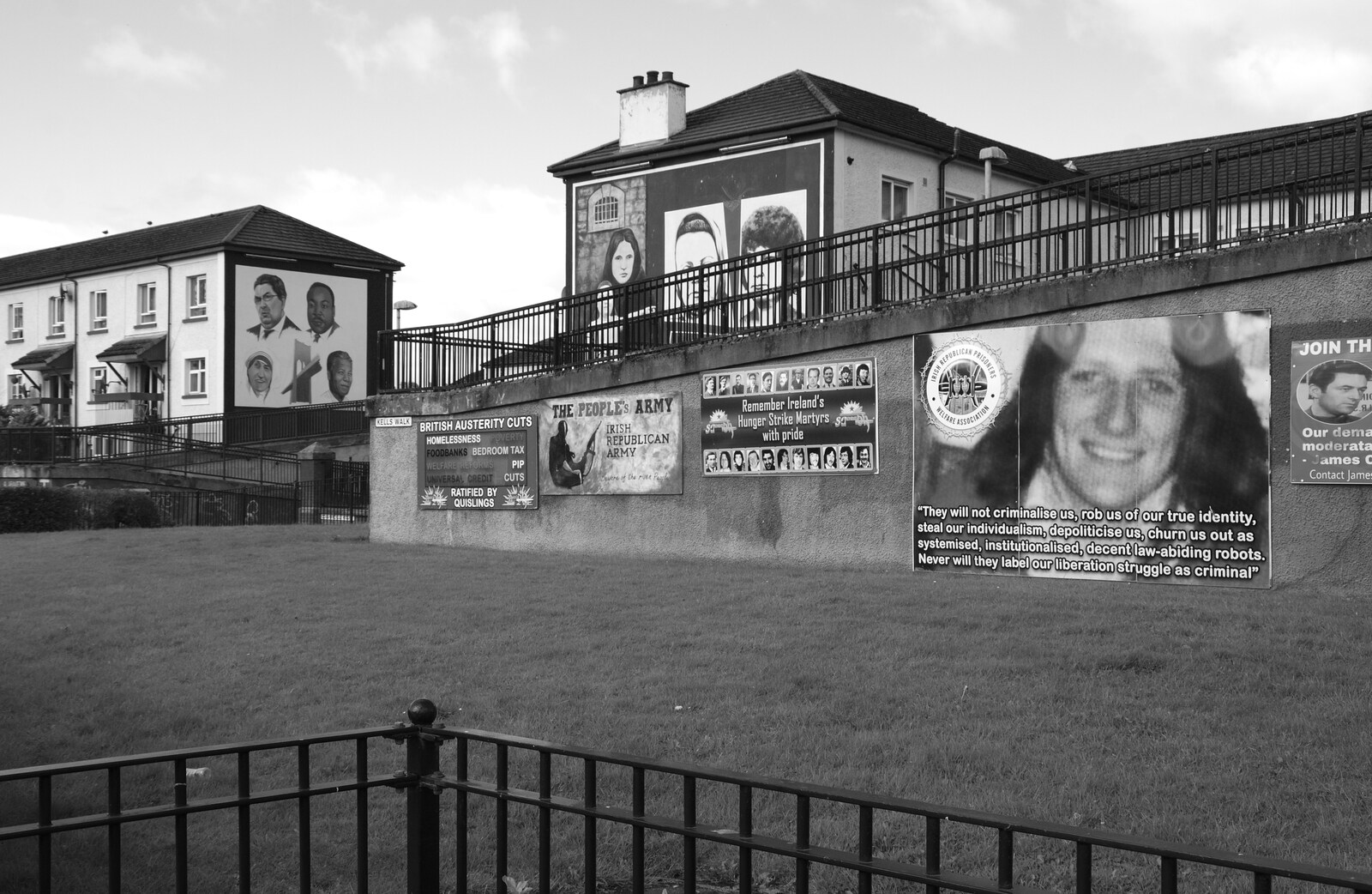 Bobby Sands and various other Nationalist graffiti from A Day in Derry, County Londonderry, Northern Ireland - 15th August 2019