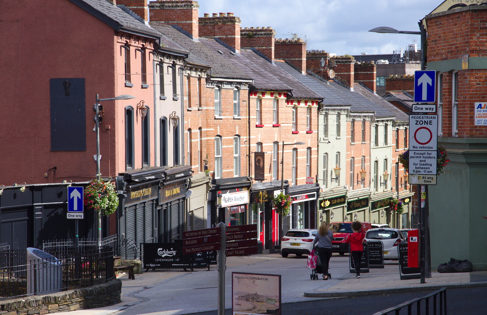 Waterloo Street in Derry from A Day in Derry, County Londonderry, Northern Ireland - 15th August 2019