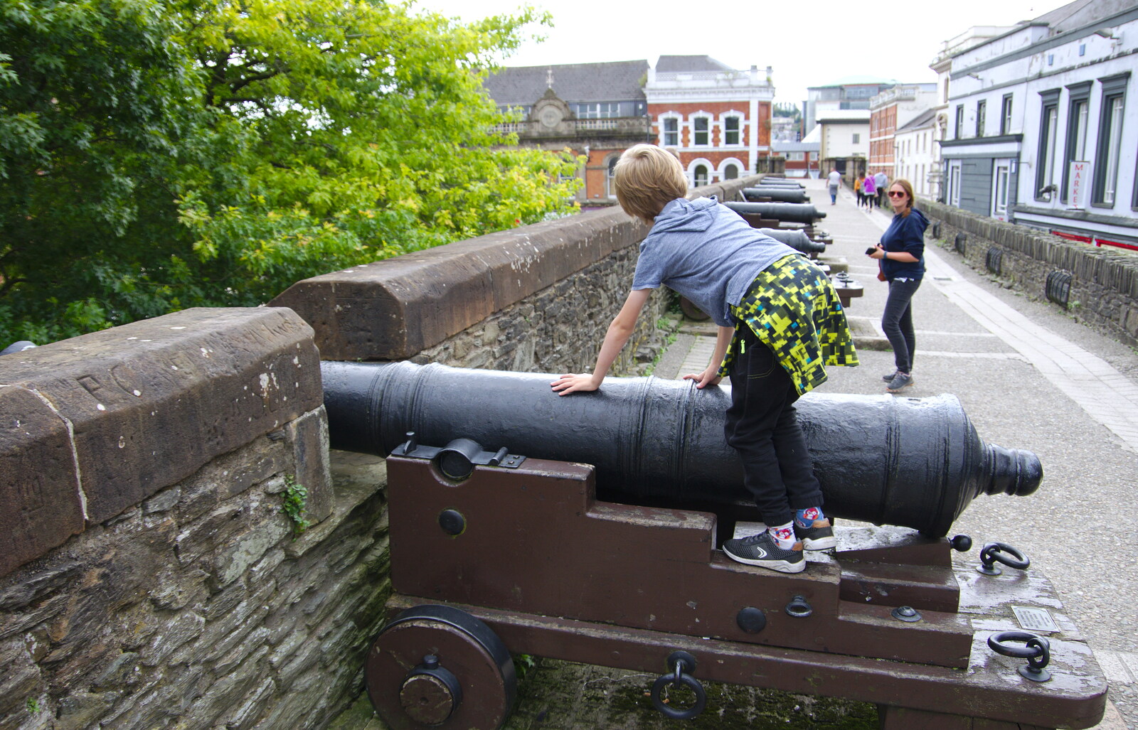 Harry's on a cannon from A Day in Derry, County Londonderry, Northern Ireland - 15th August 2019