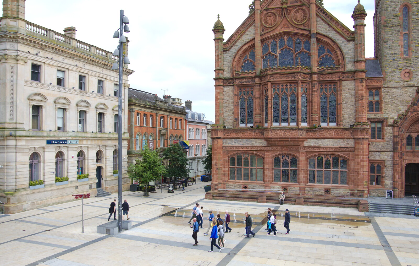 A square by the cathedral from A Day in Derry, County Londonderry, Northern Ireland - 15th August 2019