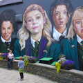 The Derry Girls mural, by UV Arts, A Day in Derry, County Londonderry, Northern Ireland - 15th August 2019