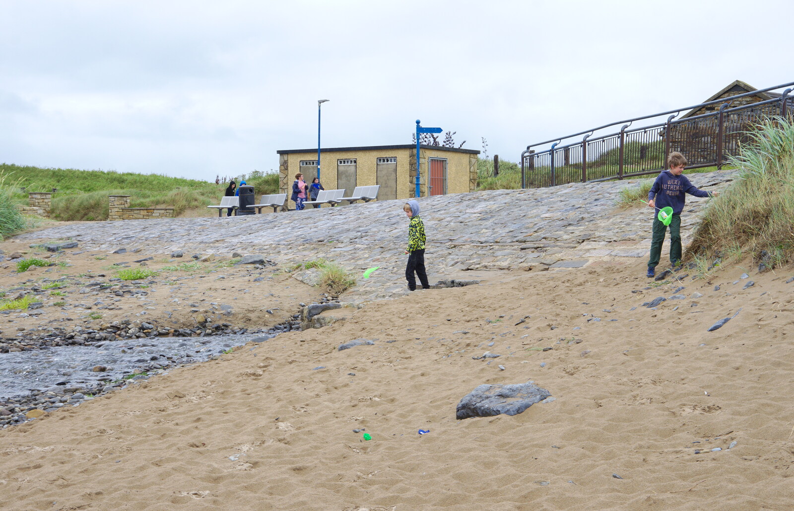 The boys on the beach at Bundoran from A Day in Derry, County Londonderry, Northern Ireland - 15th August 2019