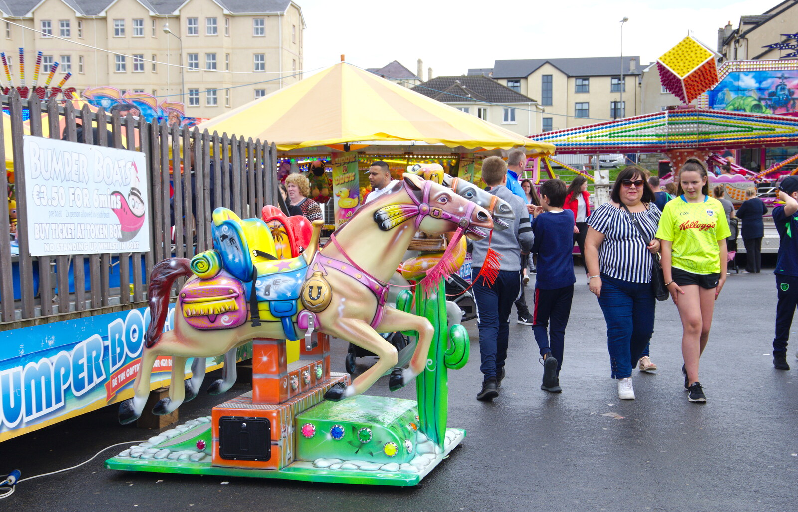 Fairground horses from A Day in Derry, County Londonderry, Northern Ireland - 15th August 2019