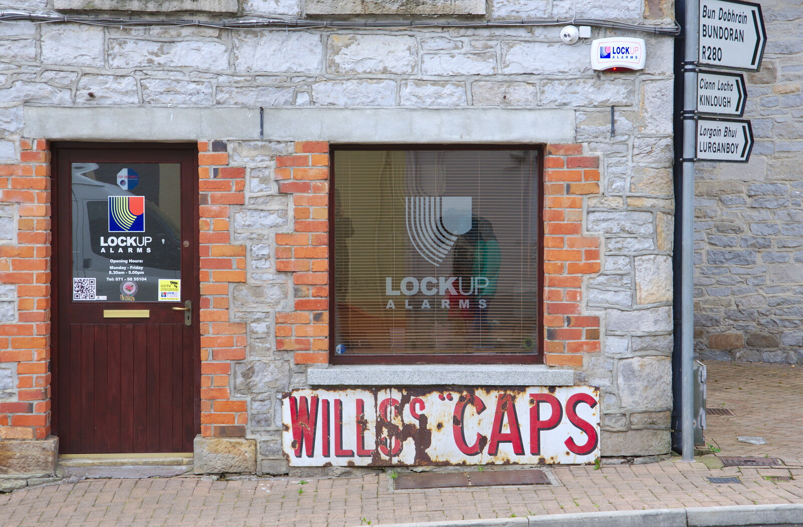 An old Wills's Caps sign from Open Mic Night, Bía Sláinte, Manorhamilton, Ireland - 17th August 2019