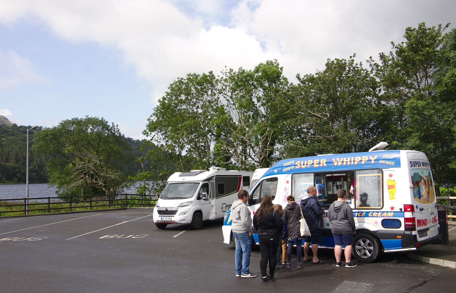 Isobel queues up for ice cream from Glencar Waterfall and Parke's Castle, Kilmore, Leitrim, Ireland - 18th August 2019