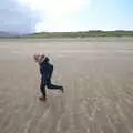 Harry runs around like a lunatic, Mullaghmore Beach and Marble Arch Caves, Sligo and Fermanagh, Ireland - 19th August 2019