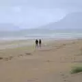 A couple walk around as the weather closes in, Mullaghmore Beach and Marble Arch Caves, Sligo and Fermanagh, Ireland - 19th August 2019