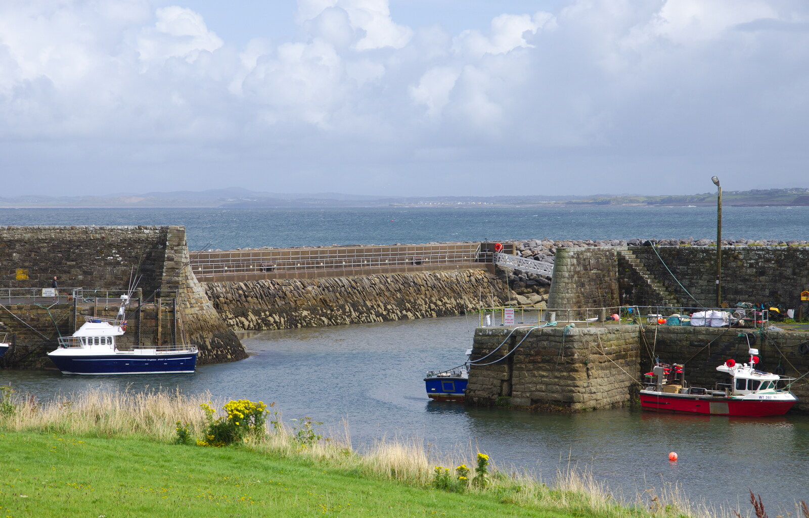 The harbour wall in Mullaghmore from Mullaghmore Beach and Marble Arch Caves, Sligo and Fermanagh, Ireland - 19th August 2019