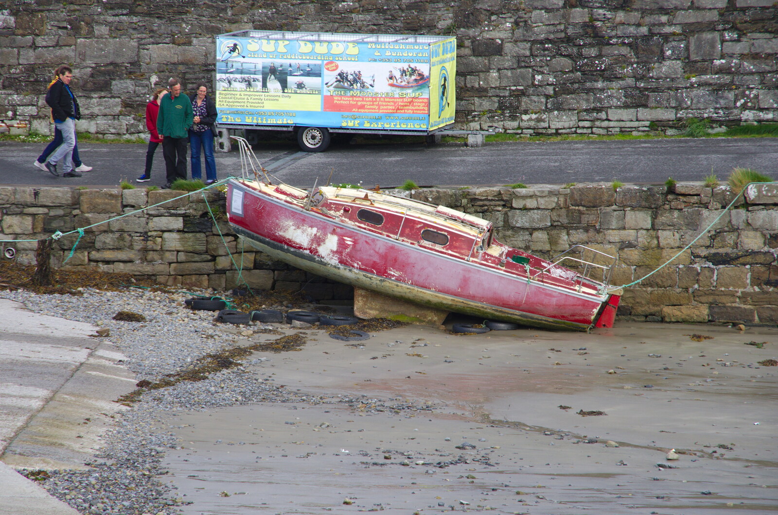 A derelict boat from Mullaghmore Beach and Marble Arch Caves, Sligo and Fermanagh, Ireland - 19th August 2019