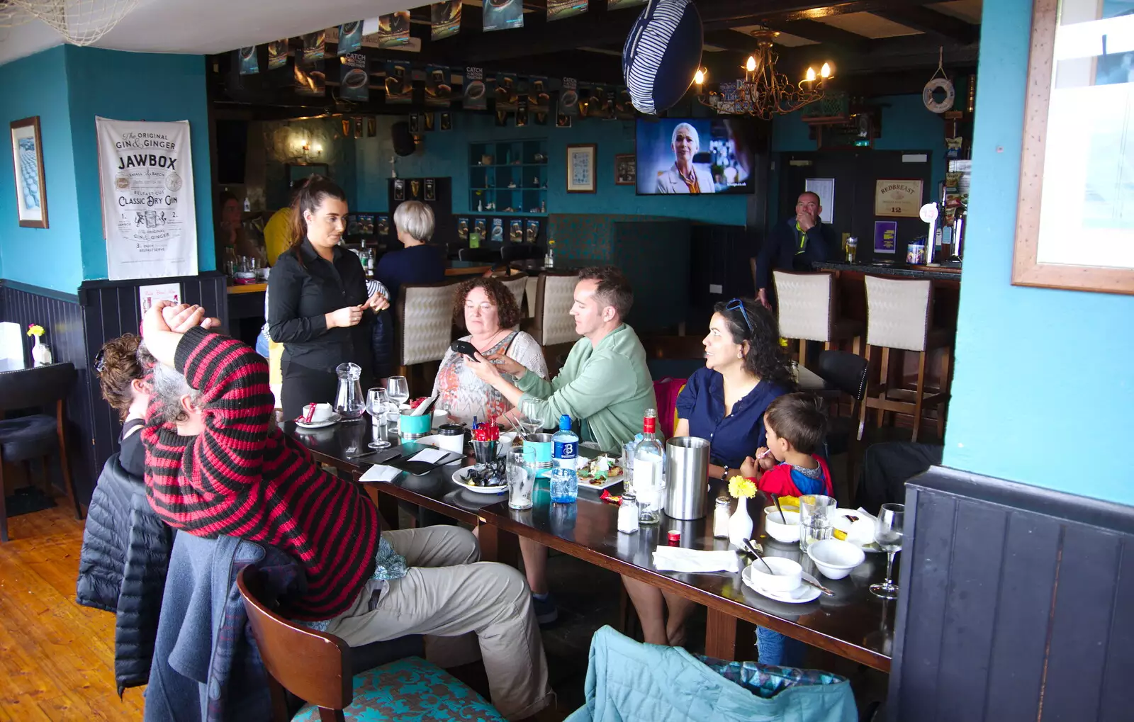 In the restaurant, from Mullaghmore Beach and Marble Arch Caves, Sligo and Fermanagh, Ireland - 19th August 2019