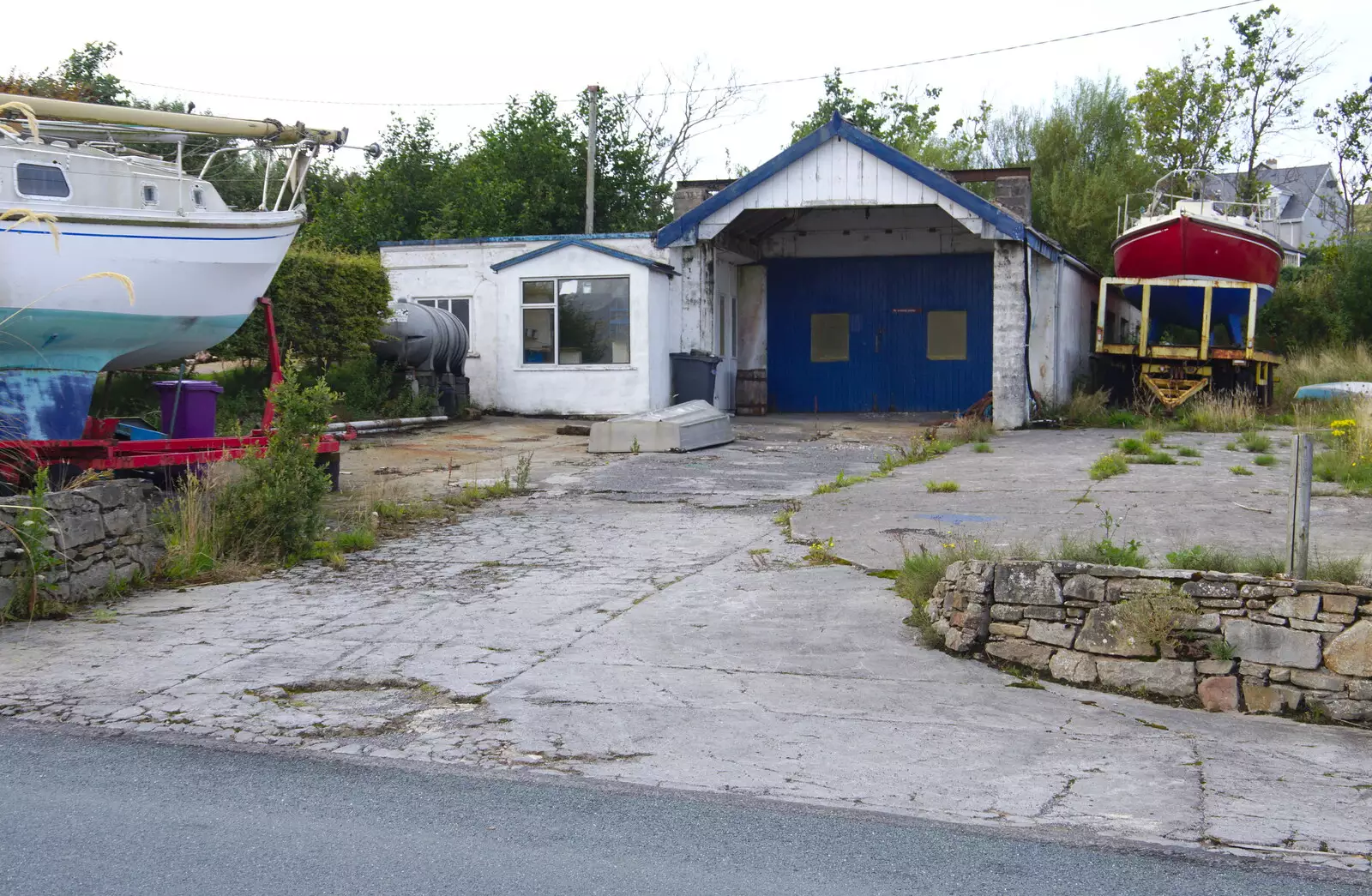 Some sort of derelict boatyard, from Mullaghmore Beach and Marble Arch Caves, Sligo and Fermanagh, Ireland - 19th August 2019