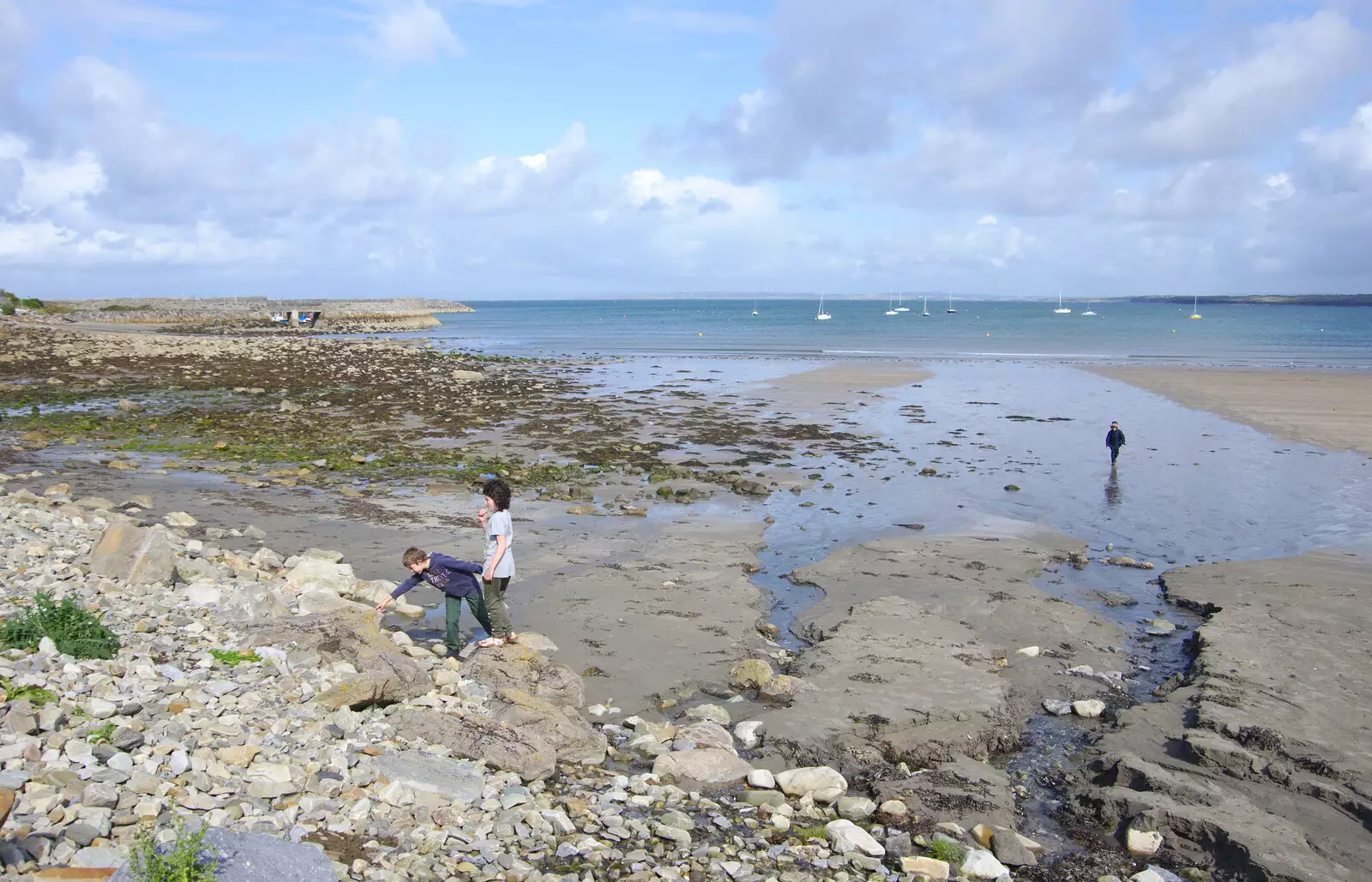 Fred and Fern on the rocks, from Mullaghmore Beach and Marble Arch Caves, Sligo and Fermanagh, Ireland - 19th August 2019