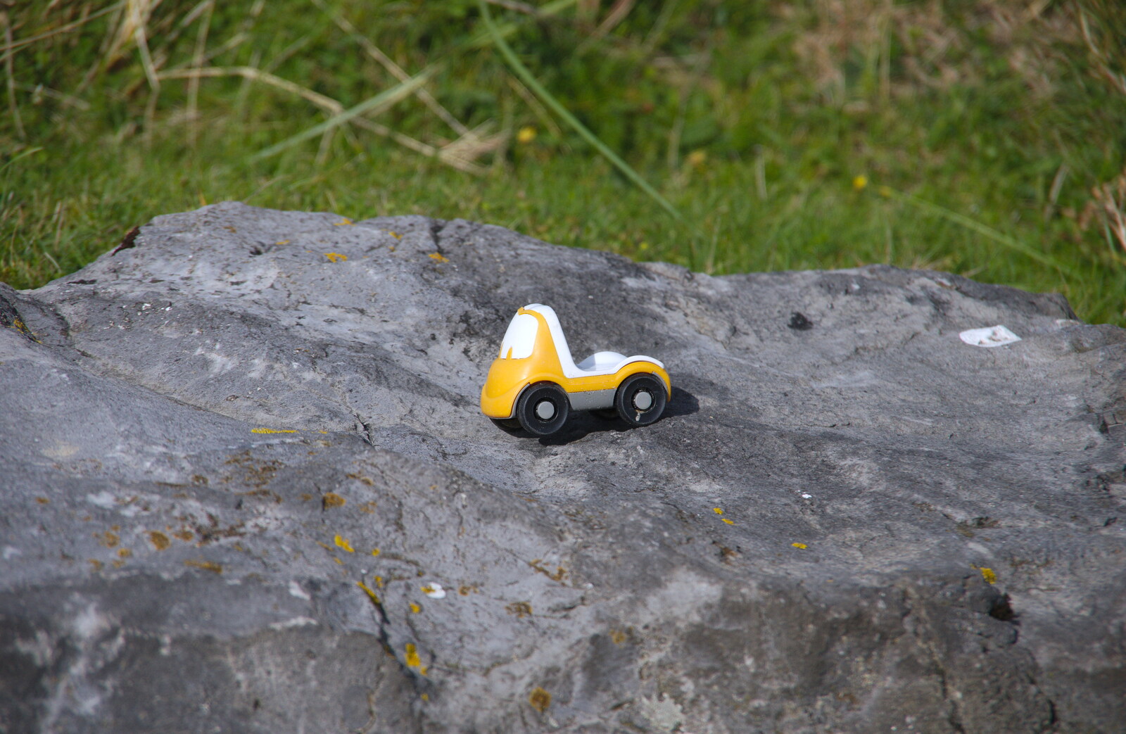 A discarded toy on a rock from Mullaghmore Beach and Marble Arch Caves, Sligo and Fermanagh, Ireland - 19th August 2019