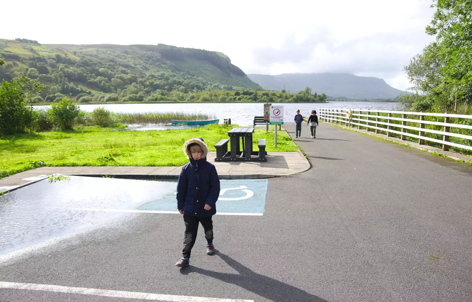 Harry stomps around, from Mullaghmore Beach and Marble Arch Caves, Sligo and Fermanagh, Ireland - 19th August 2019