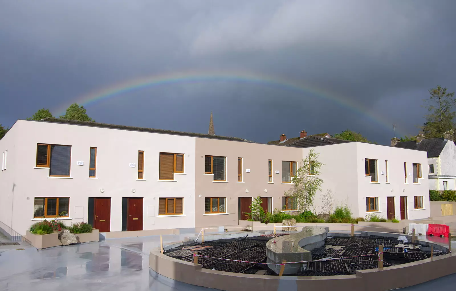 There's a rainbow over W8, from Mullaghmore Beach and Marble Arch Caves, Sligo and Fermanagh, Ireland - 19th August 2019