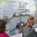 Inspecting a model of the caves, Mullaghmore Beach and Marble Arch Caves, Sligo and Fermanagh, Ireland - 19th August 2019