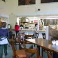 The kids run around in the café, Mullaghmore Beach and Marble Arch Caves, Sligo and Fermanagh, Ireland - 19th August 2019