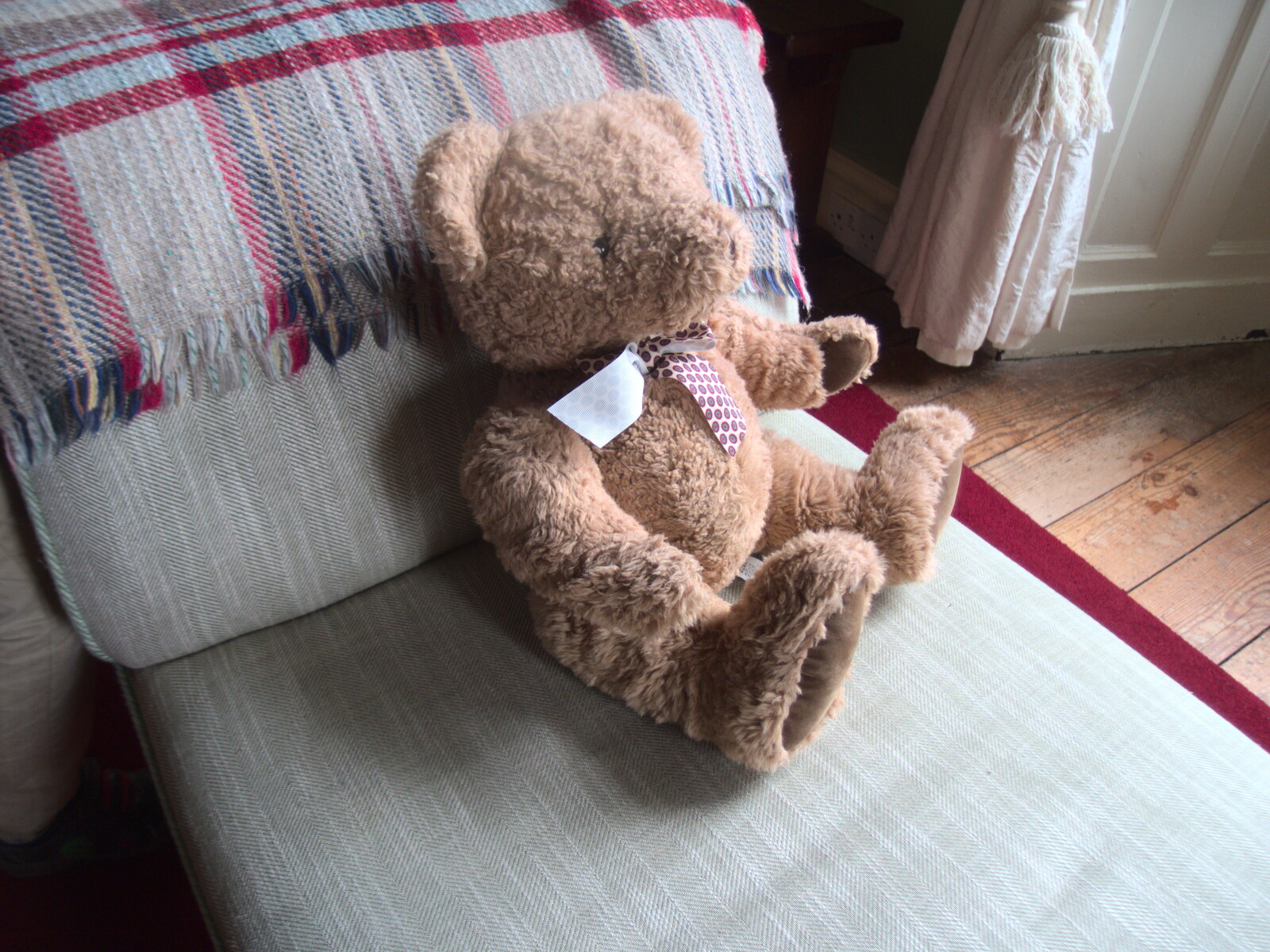A teddy bear on an armchair from Florence Court and a Postcard from Sligo, Fermanagh and Sligo, Ireland - 21st August 2019