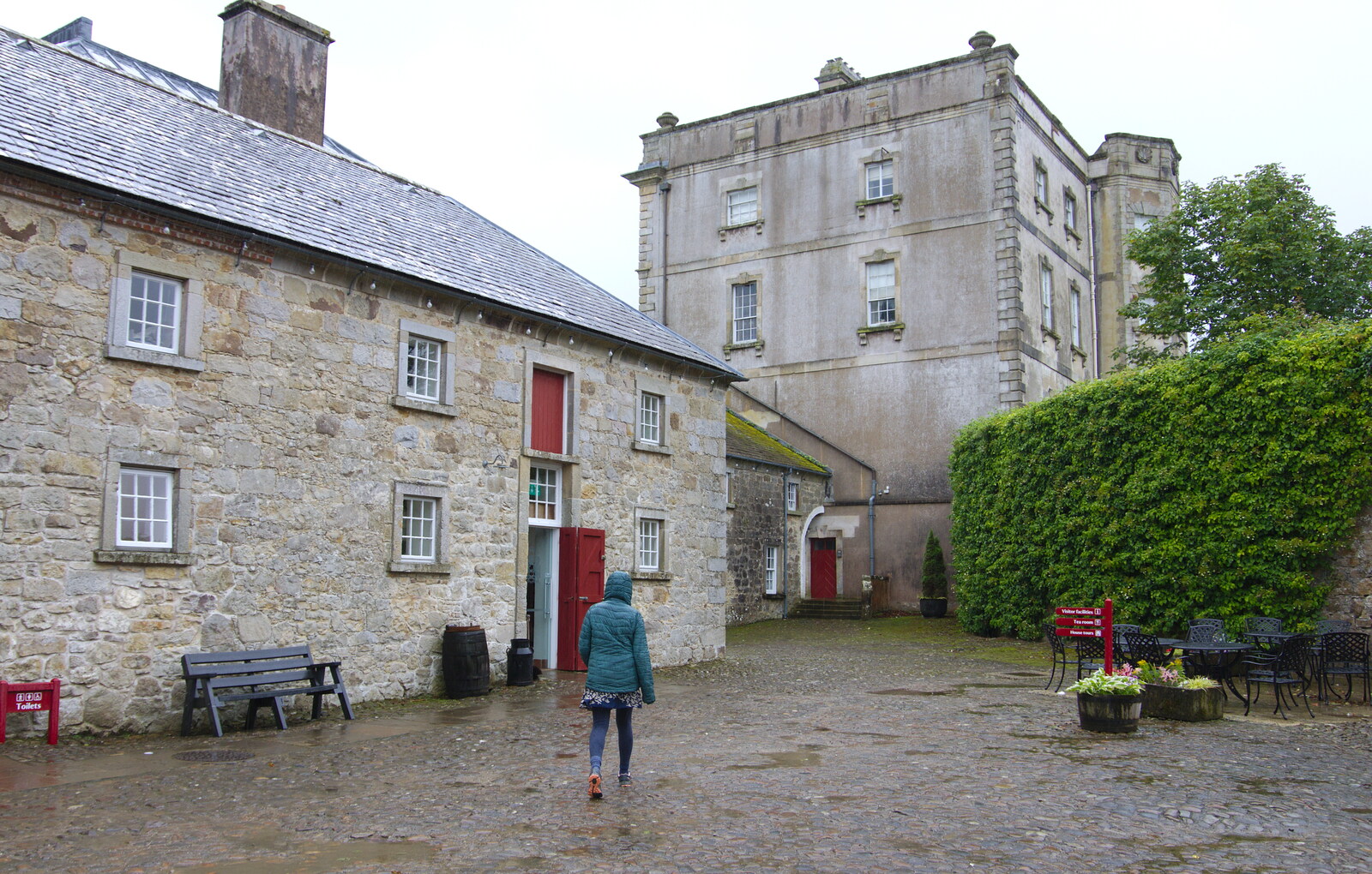 Isobel roams around the courtyard from Florence Court and a Postcard from Sligo, Fermanagh and Sligo, Ireland - 21st August 2019