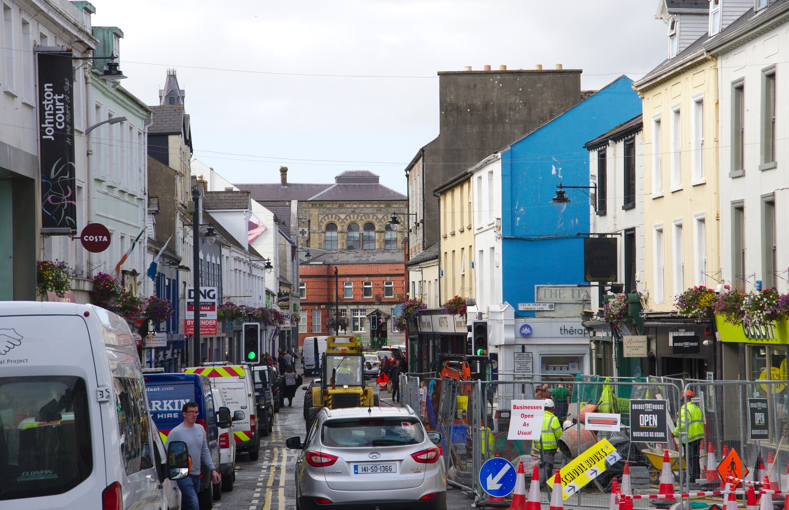 It's hectic on O'Connell Street, Sligo from Florence Court and a Postcard from Sligo, Fermanagh and Sligo, Ireland - 21st August 2019