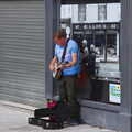A dude plays the banjo on a street corner, Florence Court and a Postcard from Sligo, Fermanagh and Sligo, Ireland - 21st August 2019
