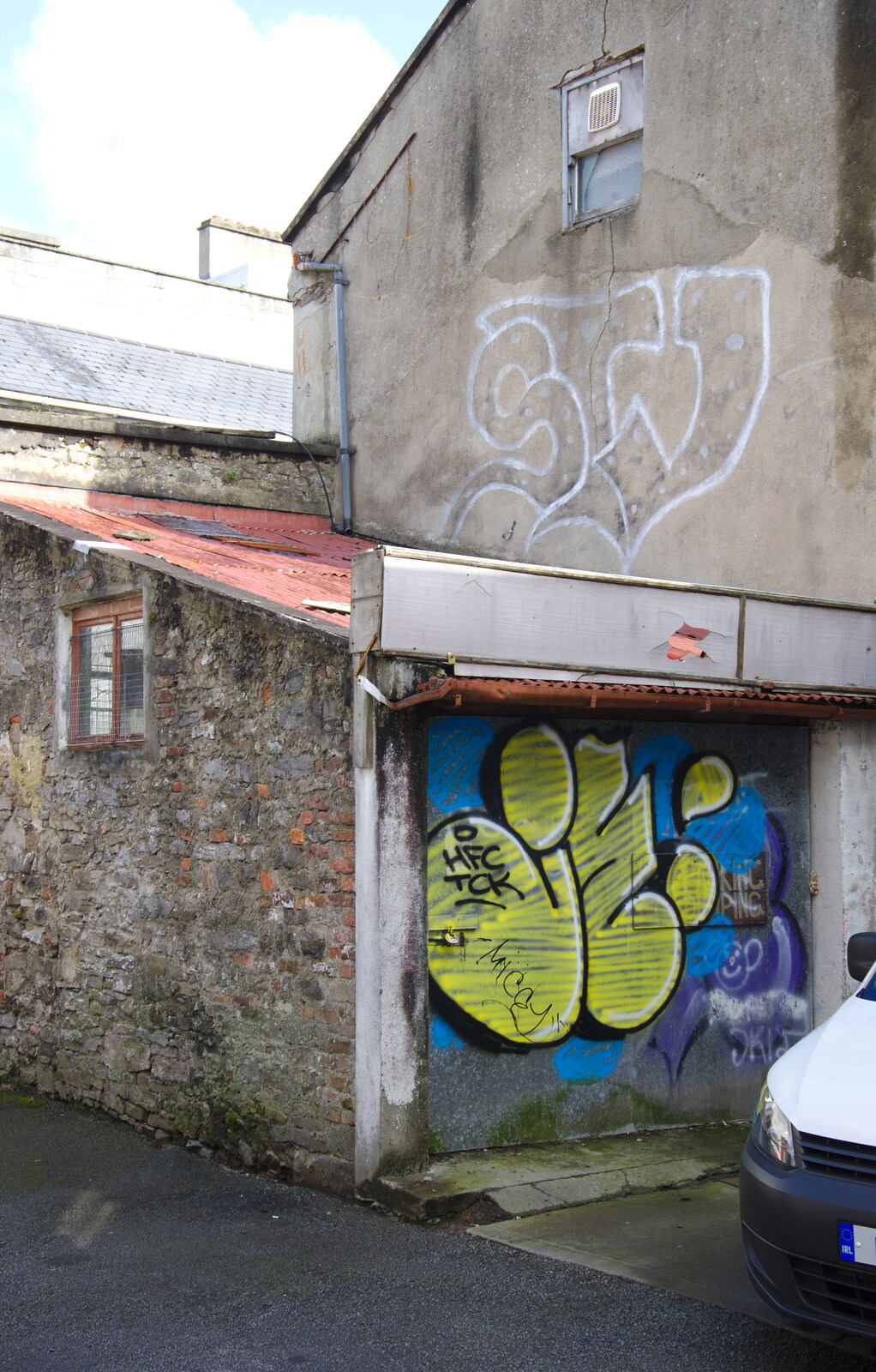 Some backstreet graffiti from Florence Court and a Postcard from Sligo, Fermanagh and Sligo, Ireland - 21st August 2019