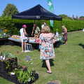 Some plant sales occur in the garden, The Gislingham Silver Band at Walsham Le Willows, Suffolk - 26th August 2019