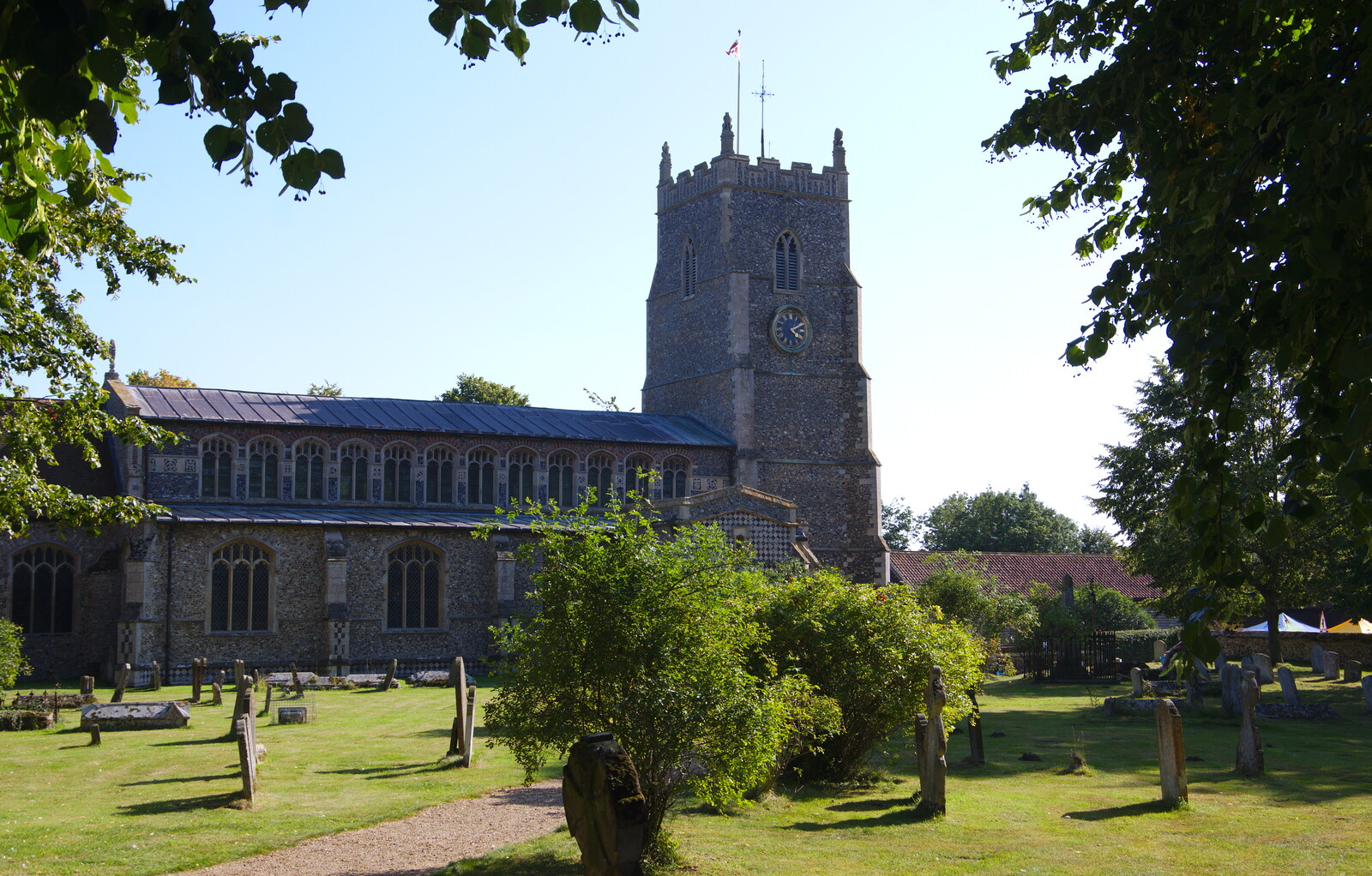 St. Mary's Church, Walsham from The Gislingham Silver Band at Walsham Le Willows, Suffolk - 26th August 2019