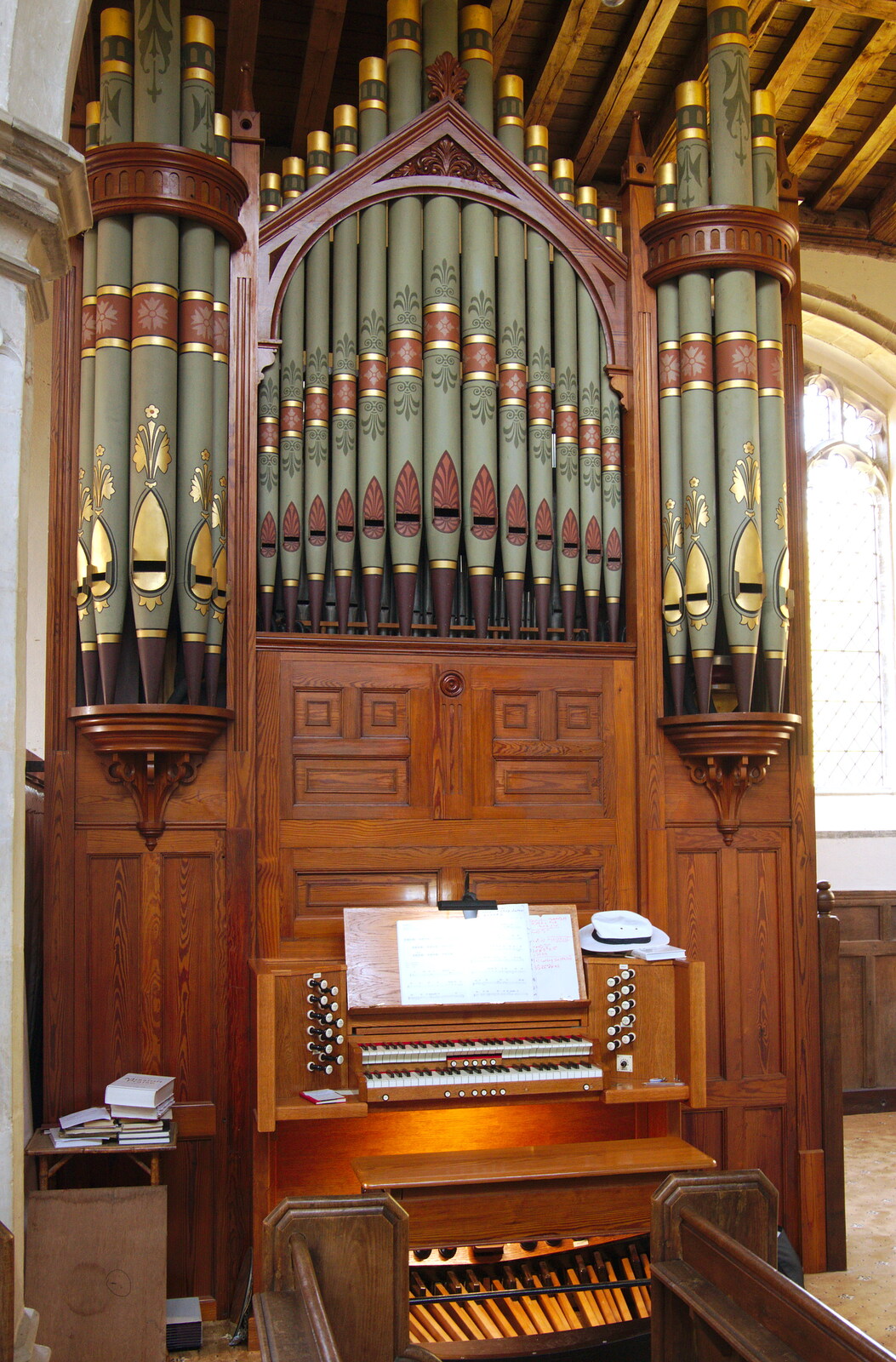 The church has a nice organ from The Gislingham Silver Band at Walsham Le Willows, Suffolk - 26th August 2019
