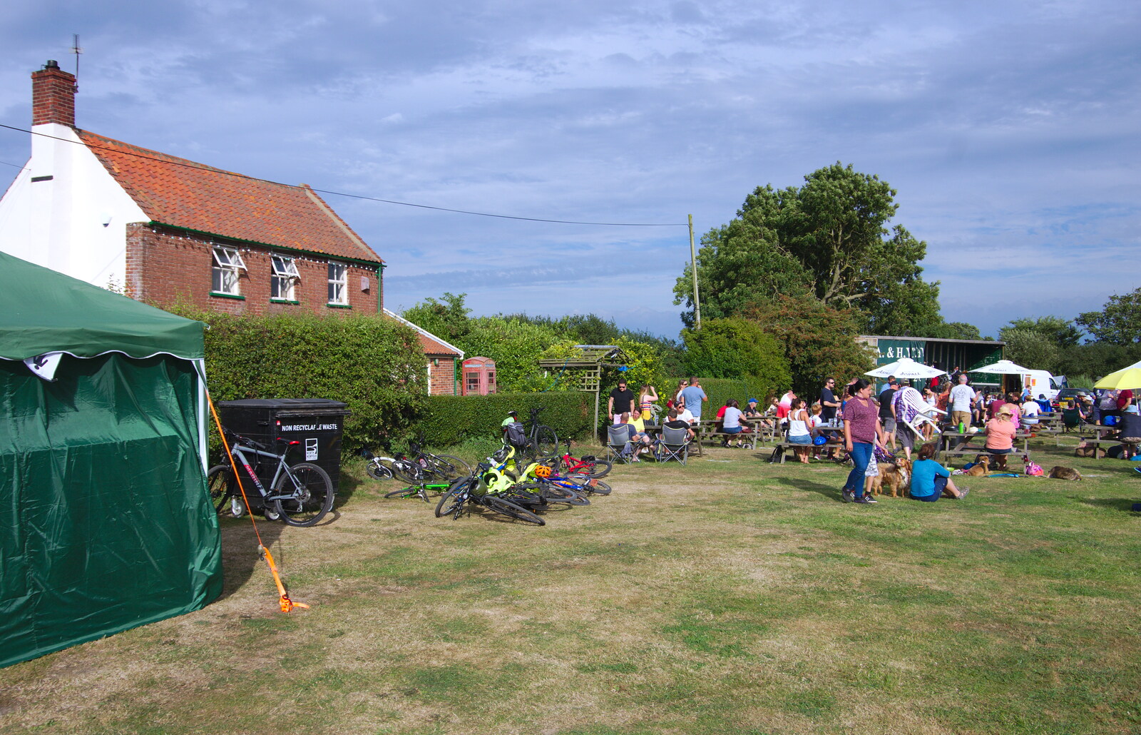 The Nelson's beer garden from Waxham Sands and the Nelson Head Beer Festival, Horsey, Norfolk - 31st August 2019