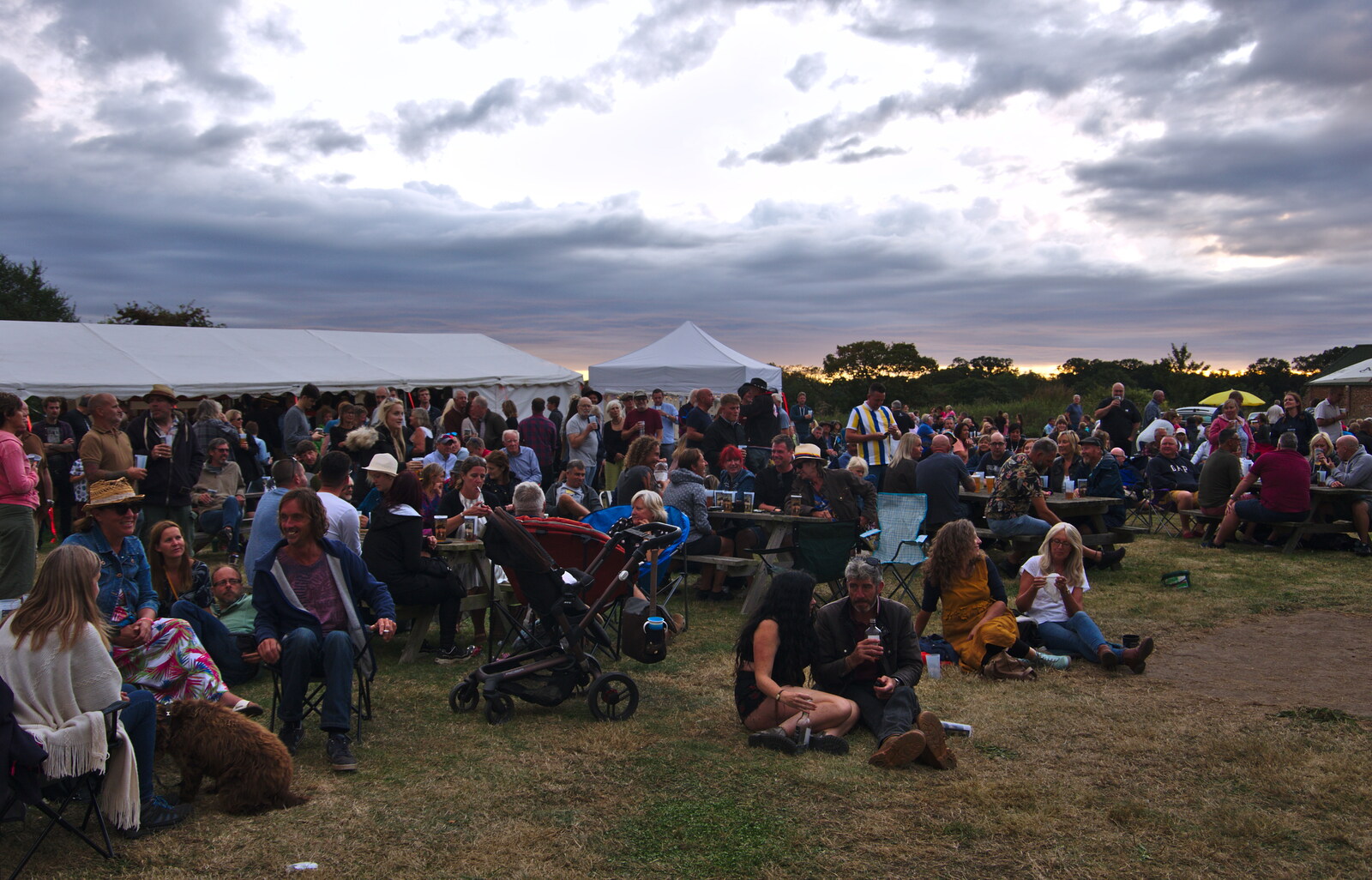 The clouds look threatening, but the rain holds off from Waxham Sands and the Nelson Head Beer Festival, Horsey, Norfolk - 31st August 2019